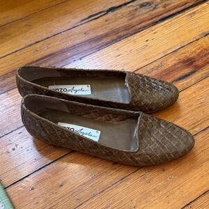 Enzo Angiolini Brown Snakeskin Women's Loafers